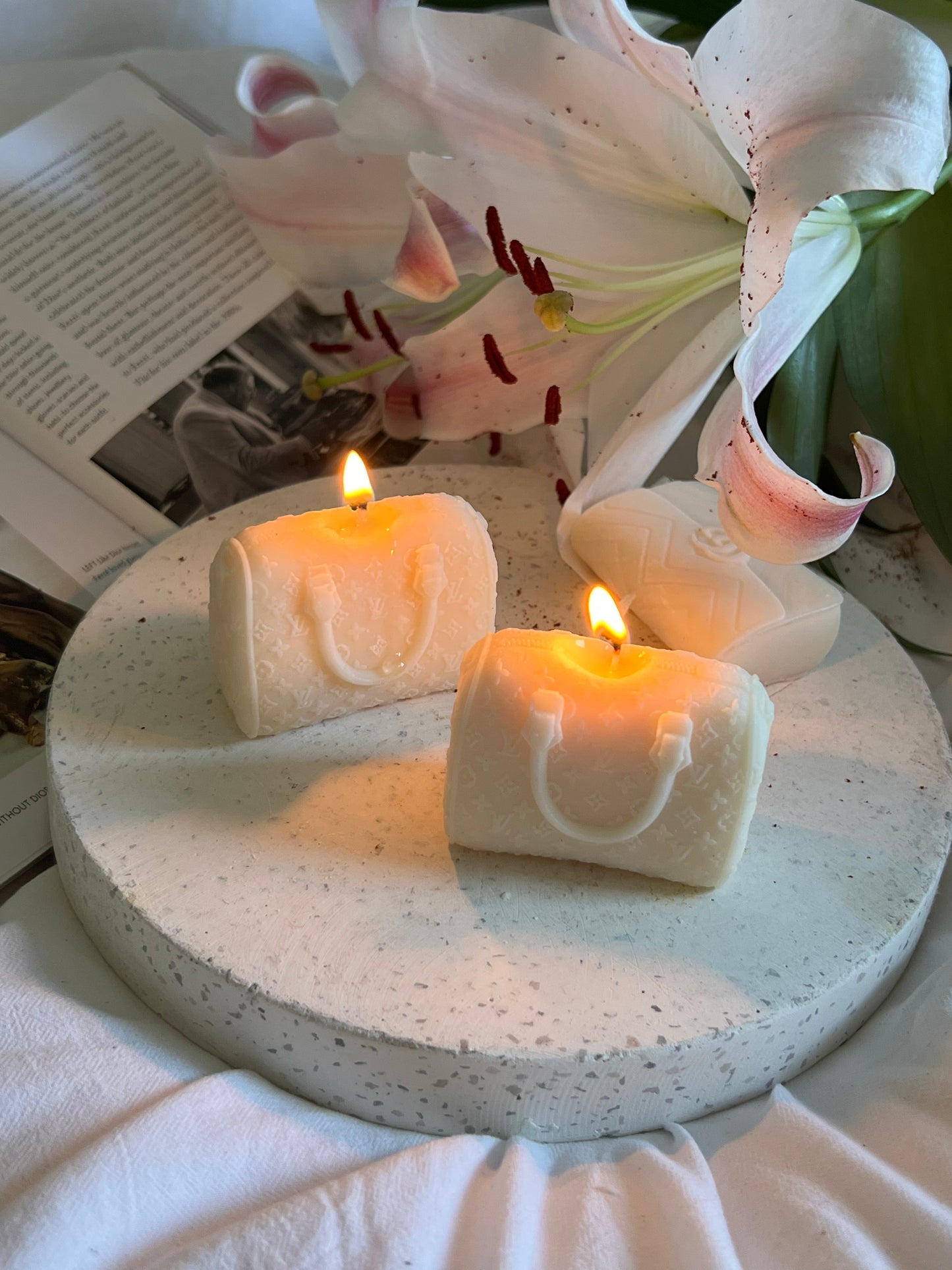 Mini LV Speedy bag candle