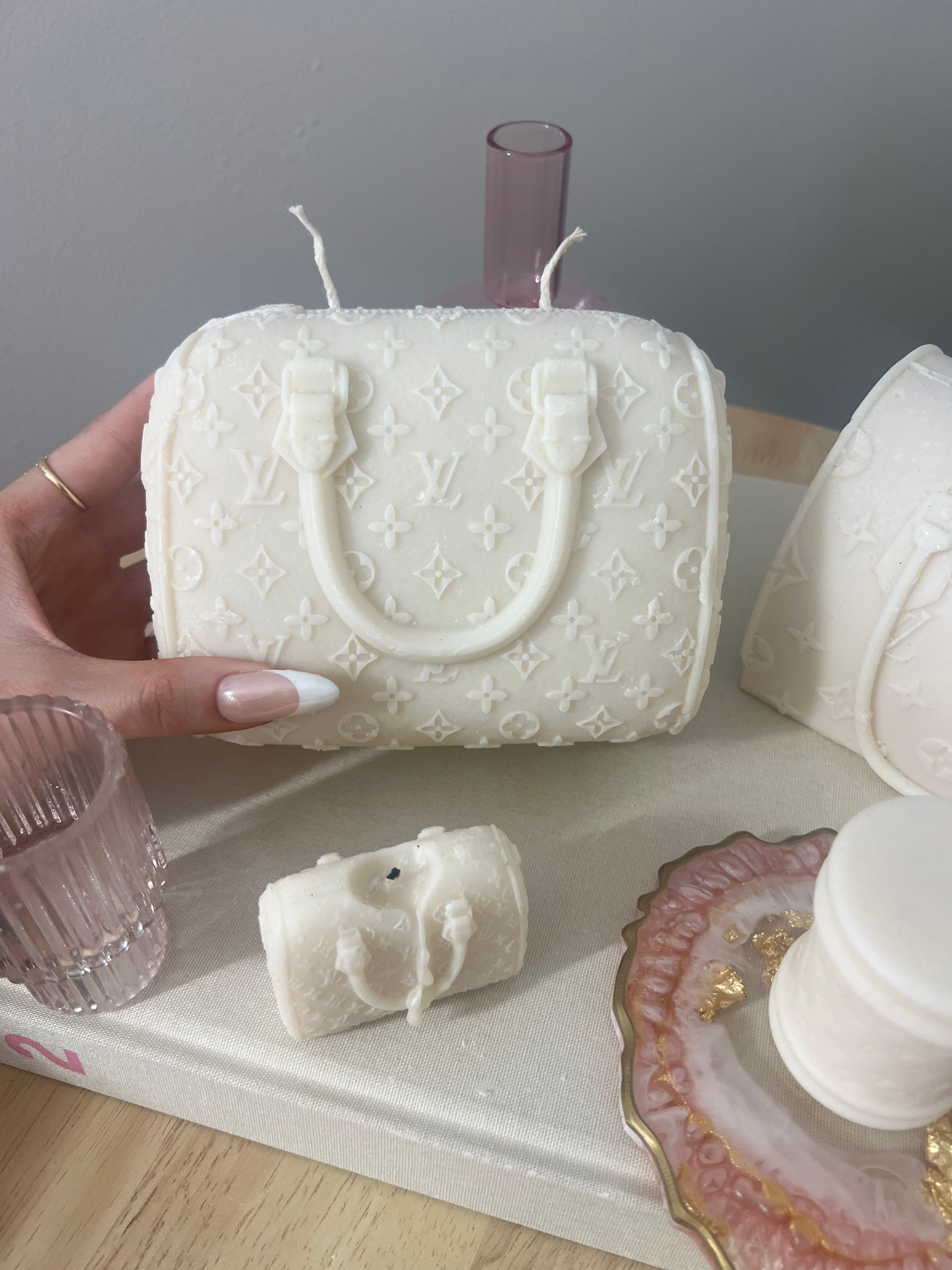 Large LV Speedy bag candle