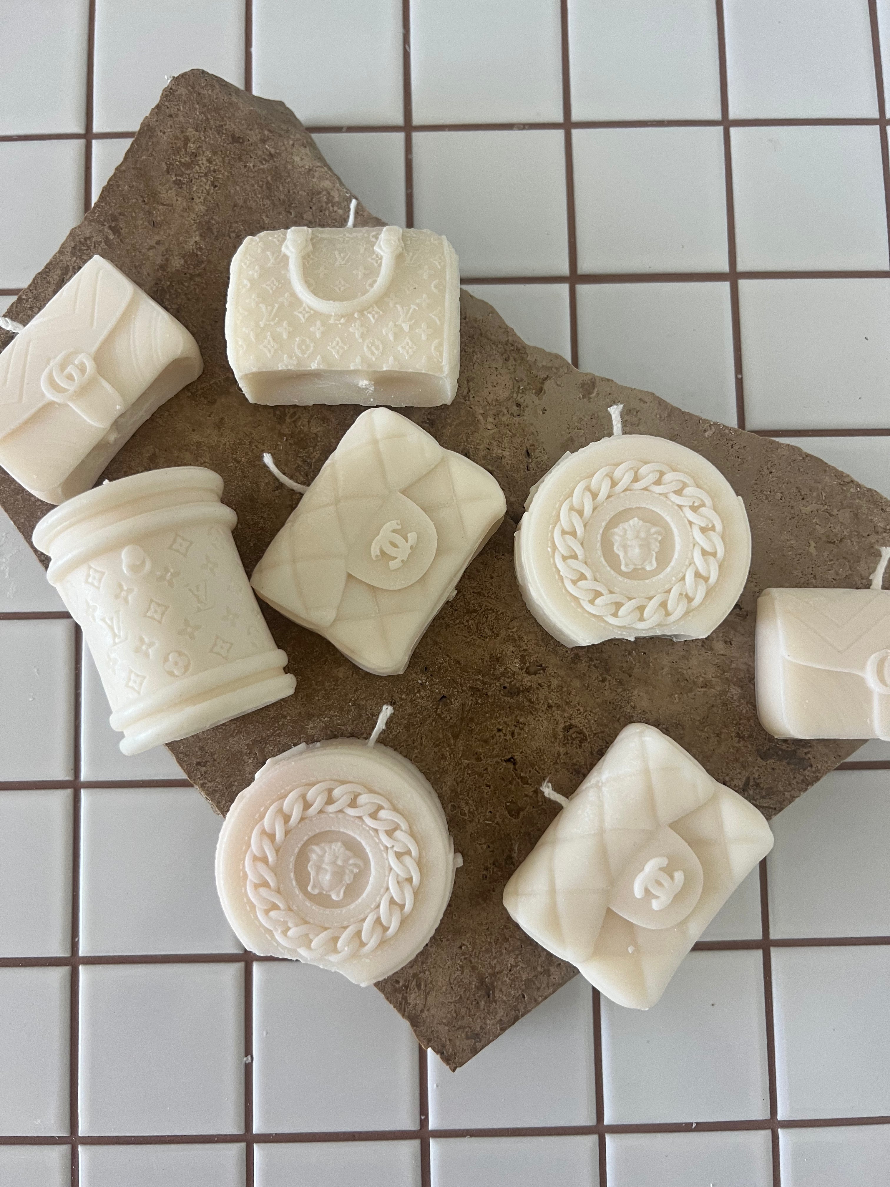 Mini Versace bag candle