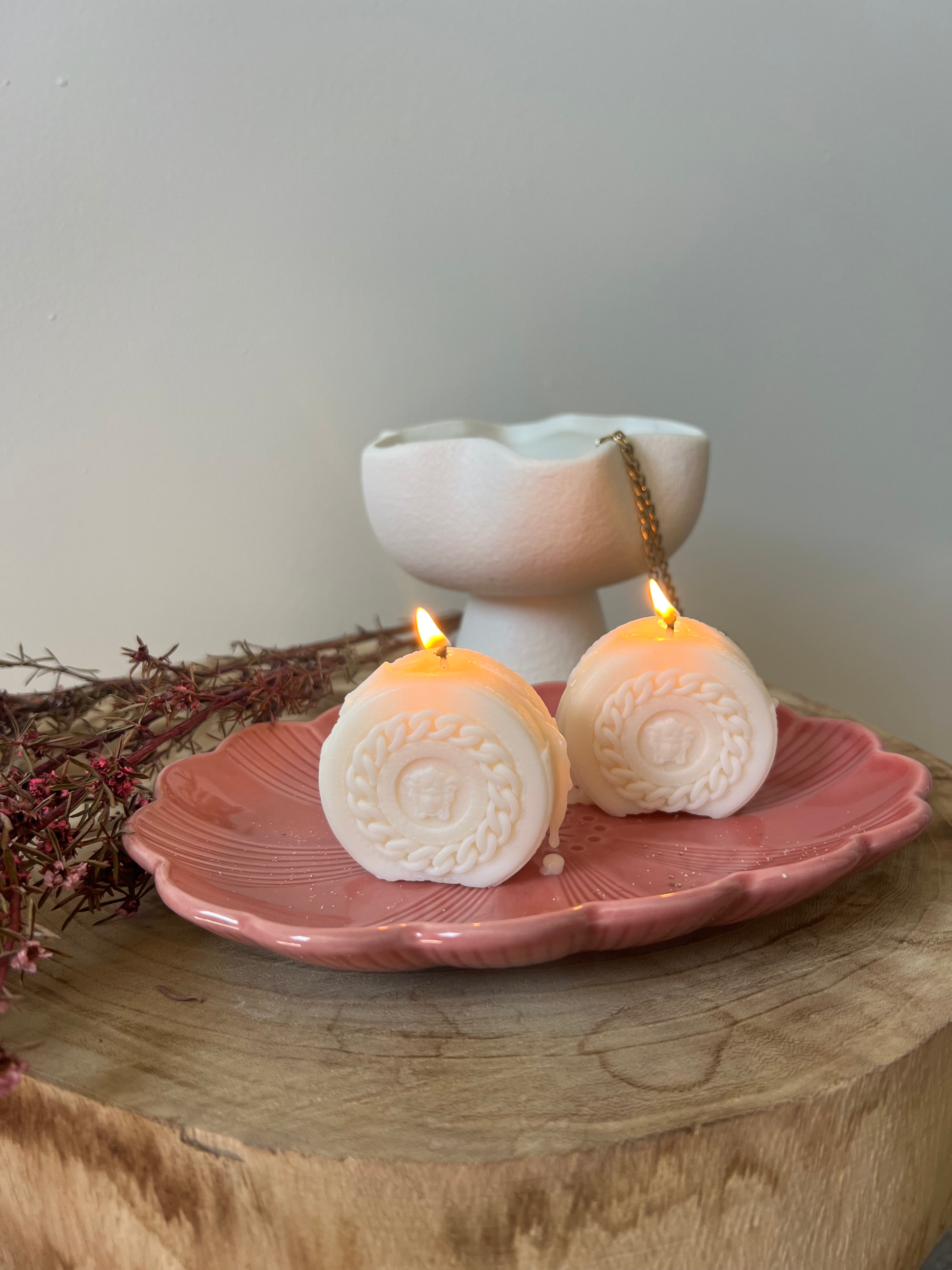 Mini Versace bag candle