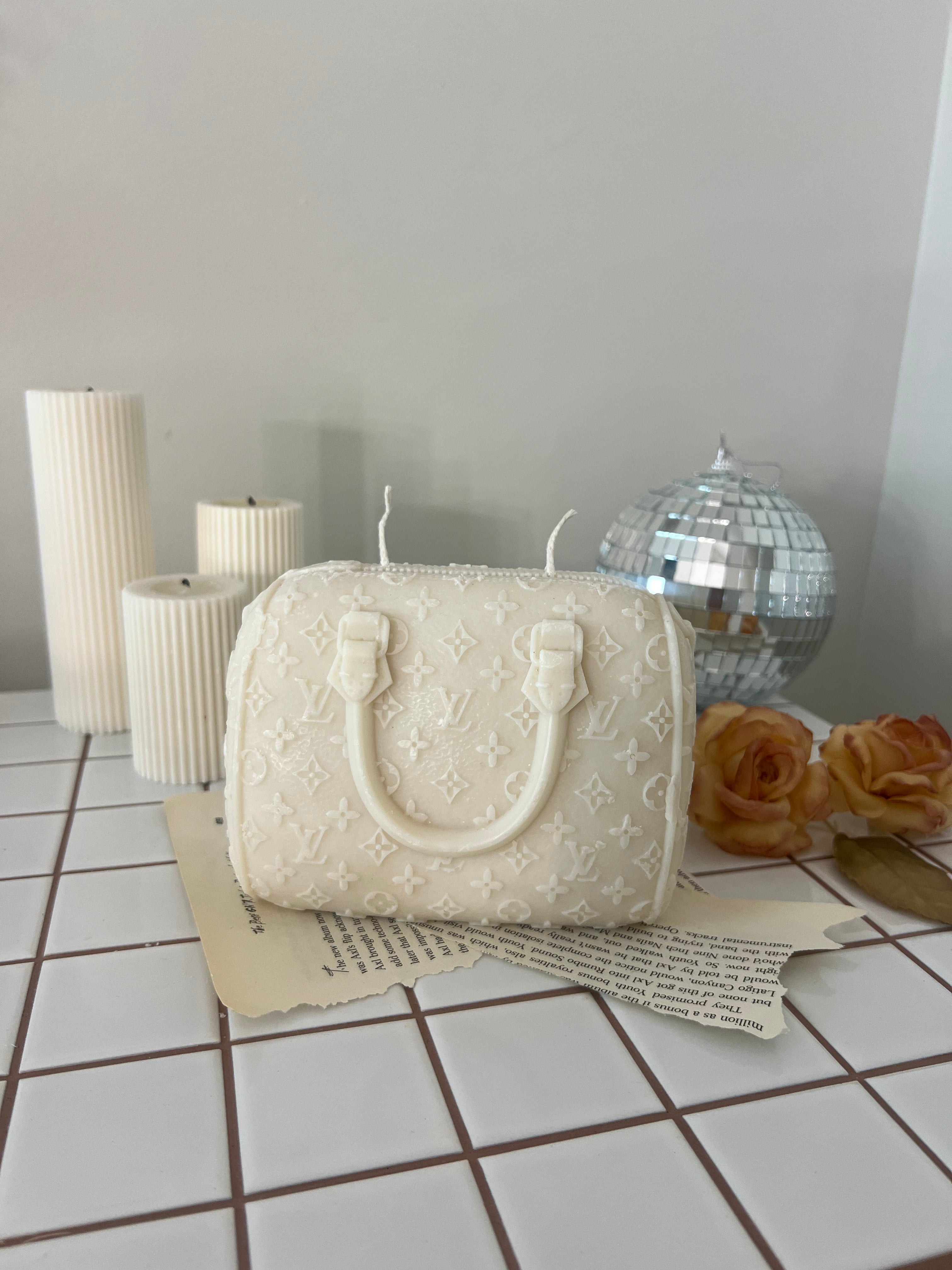 Large LV Speedy bag candle